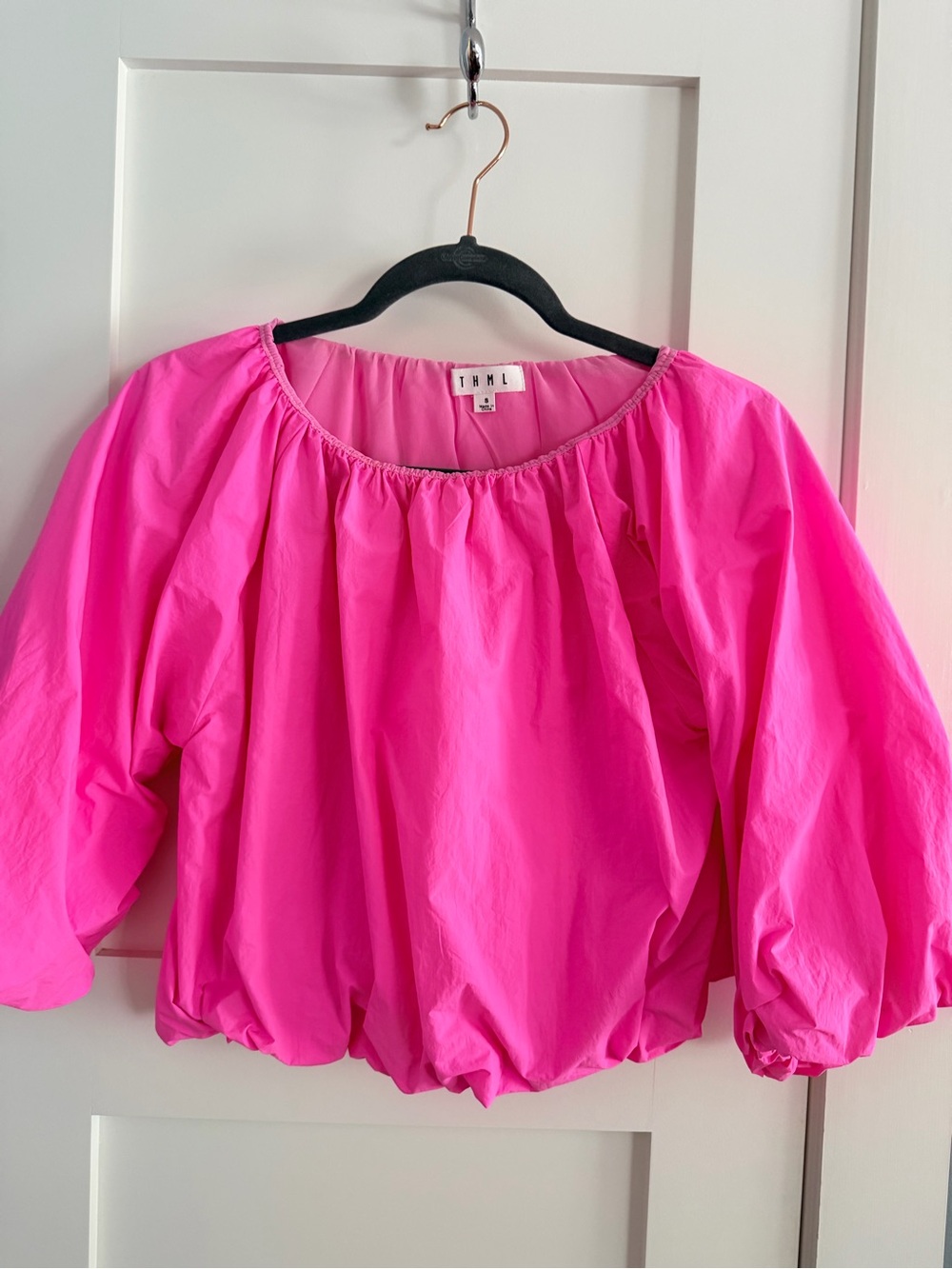 THML Hot Pink Peasant Blouse